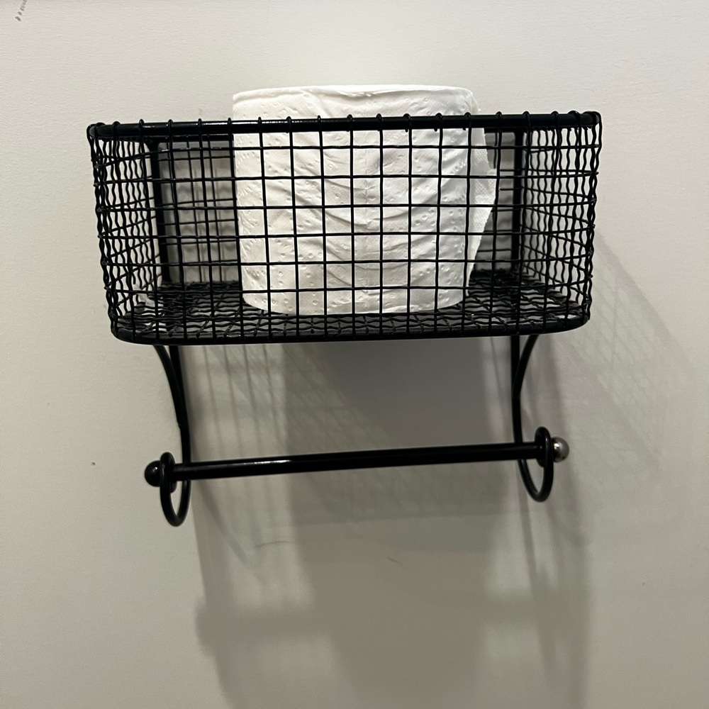 Black Wire Toilet Paper Holder